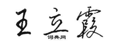 駱恆光王立霞行書個性簽名怎么寫