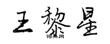 曾慶福王黎星行書個性簽名怎么寫