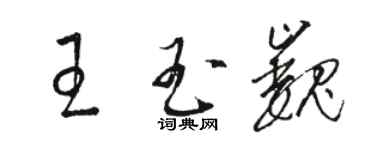 駱恆光王玉巍草書個性簽名怎么寫