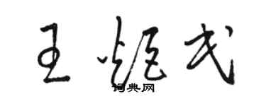 駱恆光王炬民草書個性簽名怎么寫