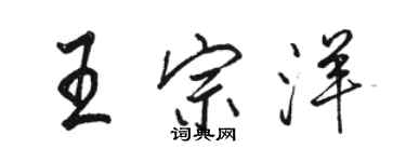 駱恆光王宗洋行書個性簽名怎么寫