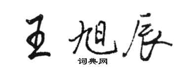 駱恆光王旭辰行書個性簽名怎么寫