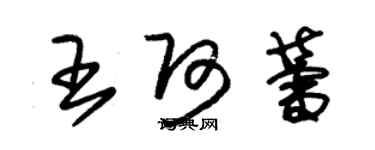 朱錫榮王阿蕾草書個性簽名怎么寫