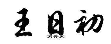 胡問遂王日初行書個性簽名怎么寫