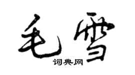 曾慶福毛雪行書個性簽名怎么寫