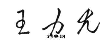 駱恆光王力尤草書個性簽名怎么寫