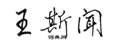 駱恆光王斯聞行書個性簽名怎么寫