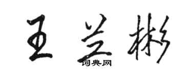 駱恆光王蘭彬行書個性簽名怎么寫