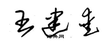 朱錫榮王建愛草書個性簽名怎么寫