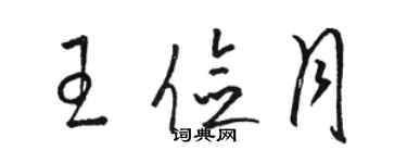 駱恆光王儉月草書個性簽名怎么寫