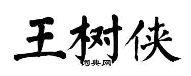 翁闓運王樹俠楷書個性簽名怎么寫