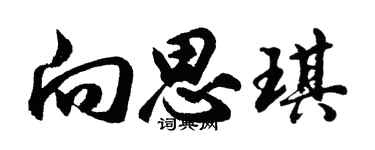 胡問遂向思琪行書個性簽名怎么寫