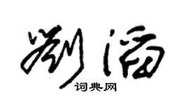 朱錫榮劉滔草書個性簽名怎么寫