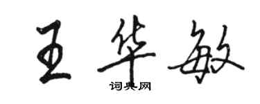 駱恆光王華敏行書個性簽名怎么寫