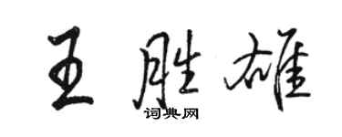 駱恆光王勝雄行書個性簽名怎么寫