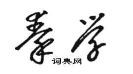 駱恆光秦學草書個性簽名怎么寫