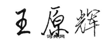 駱恆光王原輝行書個性簽名怎么寫