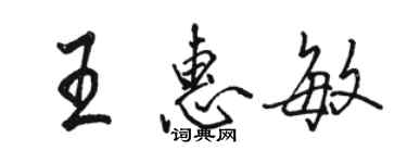 駱恆光王惠敏行書個性簽名怎么寫