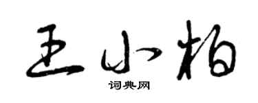 曾慶福王小柏草書個性簽名怎么寫