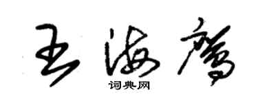 朱錫榮王海鷹草書個性簽名怎么寫