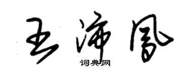 朱錫榮王沛鳳草書個性簽名怎么寫