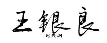 曾慶福王銀良行書個性簽名怎么寫