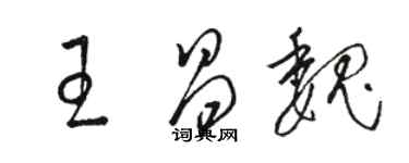 駱恆光王昌魏草書個性簽名怎么寫