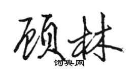 駱恆光顧林行書個性簽名怎么寫