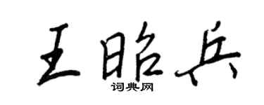 王正良王昭兵行書個性簽名怎么寫