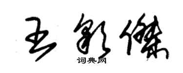 朱錫榮王彩傑草書個性簽名怎么寫