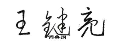 駱恆光王鍵亮草書個性簽名怎么寫