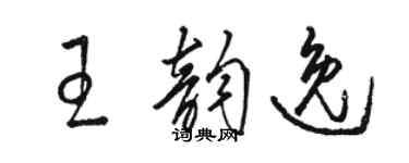 駱恆光王韻逸草書個性簽名怎么寫