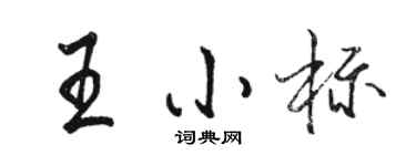 駱恆光王小標行書個性簽名怎么寫