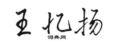 駱恆光王憶揚行書個性簽名怎么寫