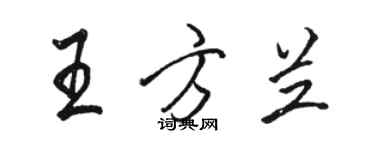 駱恆光王方蘭行書個性簽名怎么寫