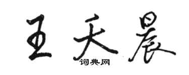 駱恆光王夭晨行書個性簽名怎么寫