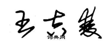 朱錫榮王吉雙草書個性簽名怎么寫