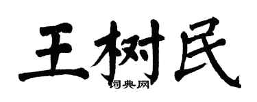 翁闓運王樹民楷書個性簽名怎么寫