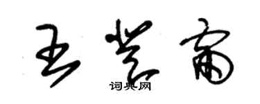 朱錫榮王登雷草書個性簽名怎么寫