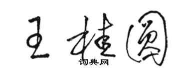 駱恆光王桂圓草書個性簽名怎么寫
