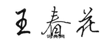 駱恆光王春花行書個性簽名怎么寫