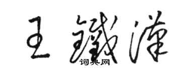 駱恆光王鐵漢草書個性簽名怎么寫