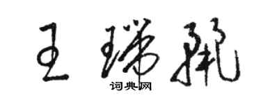 駱恆光王瑞麗草書個性簽名怎么寫