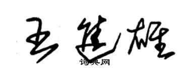 朱錫榮王進雄草書個性簽名怎么寫