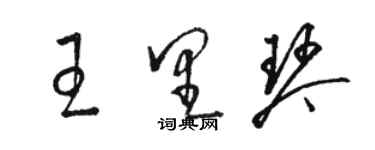 駱恆光王里琴草書個性簽名怎么寫