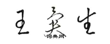 駱恆光王異生草書個性簽名怎么寫