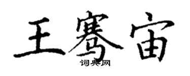 丁謙王騫宙楷書個性簽名怎么寫