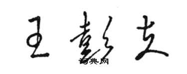 駱恆光王彭夫草書個性簽名怎么寫