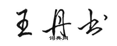 駱恆光王丹書行書個性簽名怎么寫