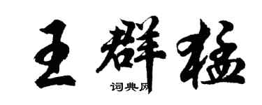 胡問遂王群猛行書個性簽名怎么寫
